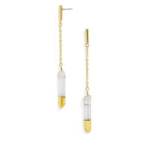 BAUBLEBAR Skinnydip Gold Quartz Drop Earrings NWT!